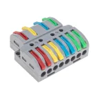 Клемма СМК 4х2 проходная разветвительная 4 полюса, с монтажной площадкой (1 ввод, 2 вывода на полюс)