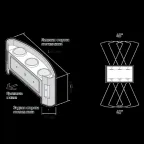 Светильник светодиодный фасадный ДБУ-6Вт 4000К 420Лм угол светораспределения 48° двухстороний -20...+50°С индекс Ra»80 корпус пластик черный IP44 Jazzway