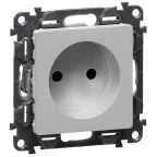 Valena LIFE Лицевая панель силовой розетки 2К Алюминий