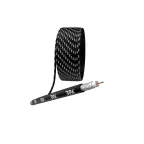 Кабель коаксиальный RG-6U 75 Ом CCS/(оплётка Al 64%) PE цвет чёрный 100м SIMPLE