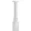 Декоративный комплект из пластика для телескопической стойки колонны, 1 или 2 секции, цвет белый