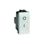 Выключатель одноклавишный, двухполюсный, белый