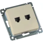 MASTER Розетка компьютеная и телефонная скрытой установки, в рамку, слоновая кость