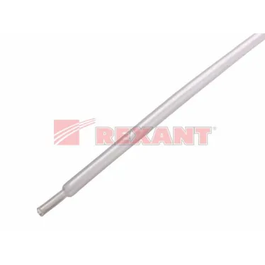 Термоусаживаемая трубка 3,5 1,75 мм, прозрачная, упаковка 50 шт. по 1 м, REXANT