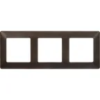 Valena LIFE Рамка 3 поста темное дерево универсальная
