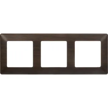 Valena LIFE Рамка 3 поста темное дерево универсальная