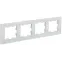 BRITE Рамка 4 поста РУ-4-2-Бр стекло белый матовый IEK