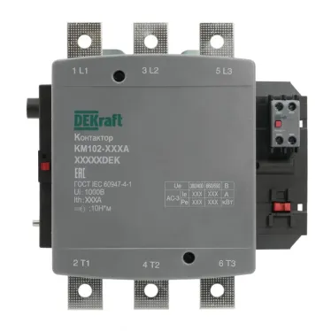 Контактор 500А 110В АС АС3 АС4 1НО+1НЗ КМ-102