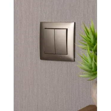 Валенсия лицевая панель выключателя 2-кл. 10А кашемир