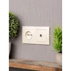 Валенсия рамка 2-местная кремовая