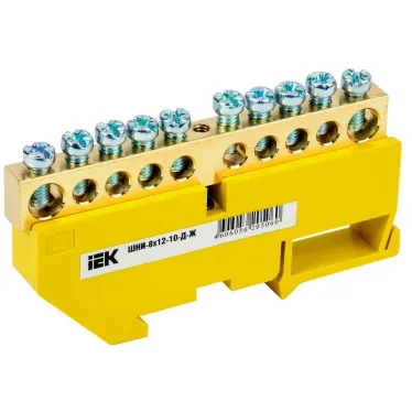 Шина PE земля на DIN-изоляторах ШНИ-8х12-10-Д-Ж