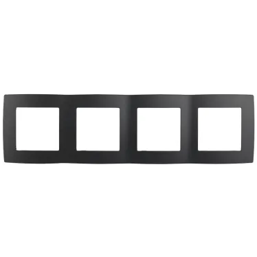 Рамка на 4 поста, Эра12, антрацит, 12-5004-05