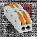 Строительно-монтажная клемма СМК 222-422 проходная 2 полюса 0,08-4мм2 (25шт.) PROxima