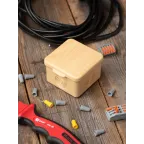 Коробка распаячная КМР-030-037 пылевлагозащищенная без мембранных вводов (73х73х49) светлое дерево PROxima