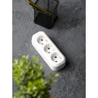 Колодка 3 гнезда с заземлением 16А Эксперт