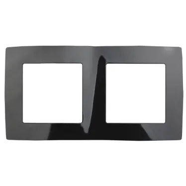Рамка на 2 поста, Эра12, чёрный, 12-5002-06