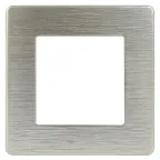 Рамка для розеток и выключателей Серия 12 12-5101-04 на 1 пост, Сатин, шампань