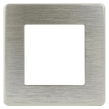 Рамка для розеток и выключателей Серия 12 12-5101-04 на 1 пост, Сатин, шампань