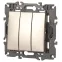 Выключатель тройной, 10АХ-250В, Эра Elegance, шампань,14-1107-04