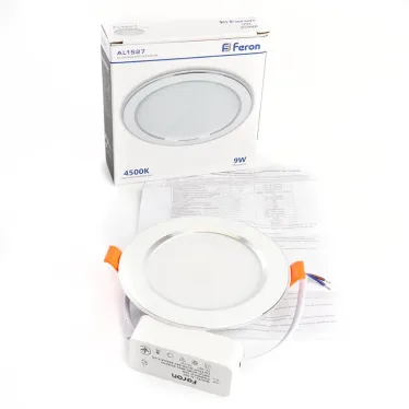 Светильник светодиодный ДВО-9w 4500К 720Лм белый