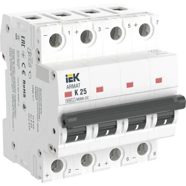 ARMAT Автоматический выключатель M06N-DC 4P K 25А IEK