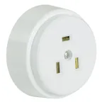 Розетка наружная разборная для плиты с заземлением 32А белая РПпл10-01-Ст