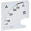 Шкала сменная для амперметра Э47 400/5А класс точности 1,5 96х96мм