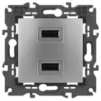 Устройство зарядное USB, 5В-2100мА, Эра Elegance, алюминий, 14-4110-03