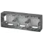 Коробка накладного монтажа 3 поста, Эра12, антрацит 12-6103-05