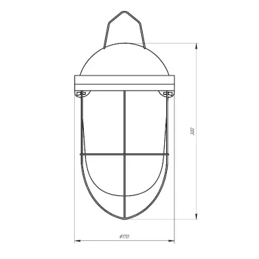 Светильник Желудь с решеткой 100Вт IP54 У2 220Вт 50Гц E27 НСП 02-100-003