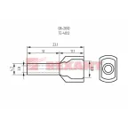 Наконечник штыревой втулочный изолир F-12 мм 2х4 кв мм (НШВи(2) 4.0-12хНГи2 4,0-12), REXANT