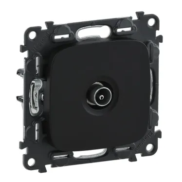 Valena ALLURE Розетка ТВ оконечная 10дБ 0-862 МГц С лицевой панелью Антрацит