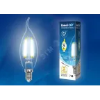 Лампа светодиодная LED-CW35-7,5W/NW/E14/CL GLA01TR LED. "свеча на ветру", прозр серия Air. 4000K | UL-00003296 | Uniel