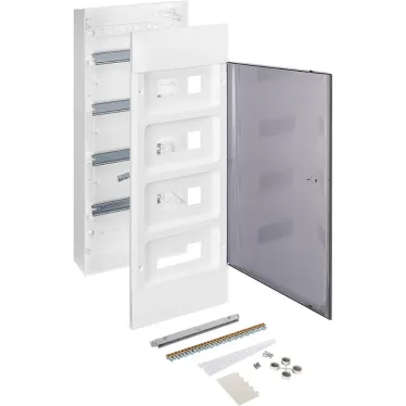 Practibox S Пластиковый щиток Навесной (ЩРн-П) 4X12 Дымчатая дверь