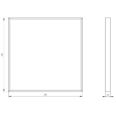 Светильник светодиодный SPO-910-1-40K-032 595х595x40 32Вт 3360Лм 4000К призма С ПРОВОДОМ (2/48)