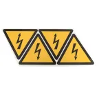 Знак безопасности Молния 150х150х150мм (1шт)