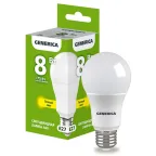 Лампа светодиодная A60 груша 8Вт 230В 3000К E27 GENERICA