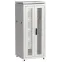 Шкаф напольный сетевой 19' LINEA N 28U 600х600мм передняя распашная перфорированная дверь задняя перфорированная серый