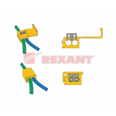 Ответвитель питания 4.0-6.0 кв мм (ОВ-3 ЗПо-1 4,0-6,0) желтый, REXANT