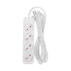Удлинитель STANDARD 4 гнезда, 3 м, 2х1,0 мм2, б/з, белый