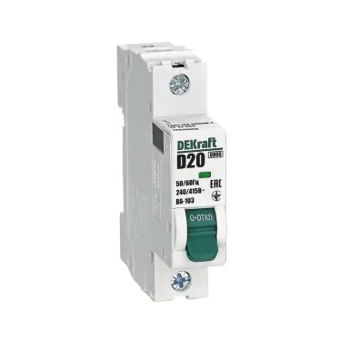 Выключатель автоматический 1Р 20А х-ка D ВА-103 6кА