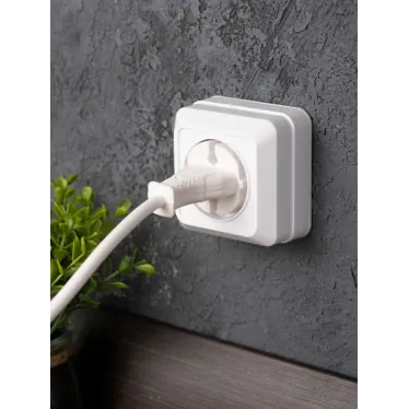 Рим Розетка 10А без заземления белая