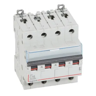Выключатель автоматический четырехполюсный 16А C DX3 10kА/16kА