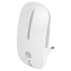 Ночник - светильник светодиодный NN-621-LS-MS-W в розетку с датчиком освещенности и датчиком движения белый