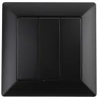 Выключатель Intro Solo 4-106-05 трехклавишный 10А-250В, IP20, СУ, антрацит