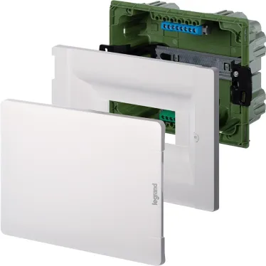 Щит распределительный встраиваемый ЩРв Practibox3 1х8м земля+нейтраль белая дверь