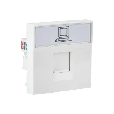 Розетка RJ45, категории 6 (ширина 2 модуля)