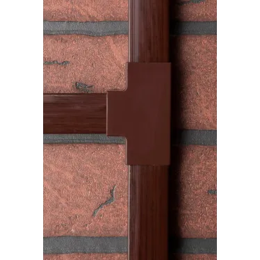 Угол T-образный (25х16) (4 шт) Plast под темное дерево