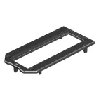 Рамка для электроустановочных изделий Modul45 147x76 мм (полиамид, черный)