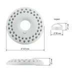 Фонарик светильник подвесной на батарейках 3хAA, подвес, карабин, магнитный в палатку, 48 LED KB-601 НЛО-48